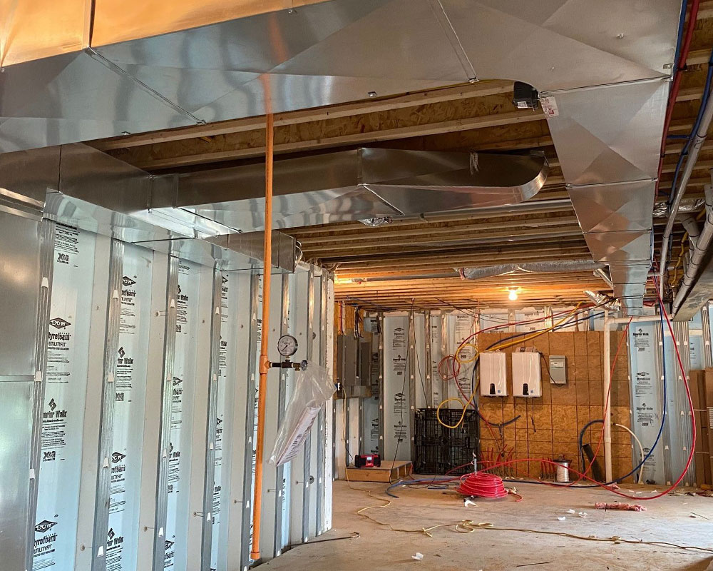 Commercial ductwork installation